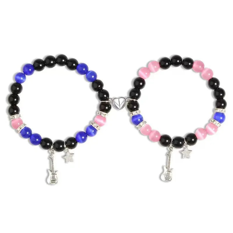 Matching Spider Charm Bracelets with Magnetic Hearts 💖🕷️