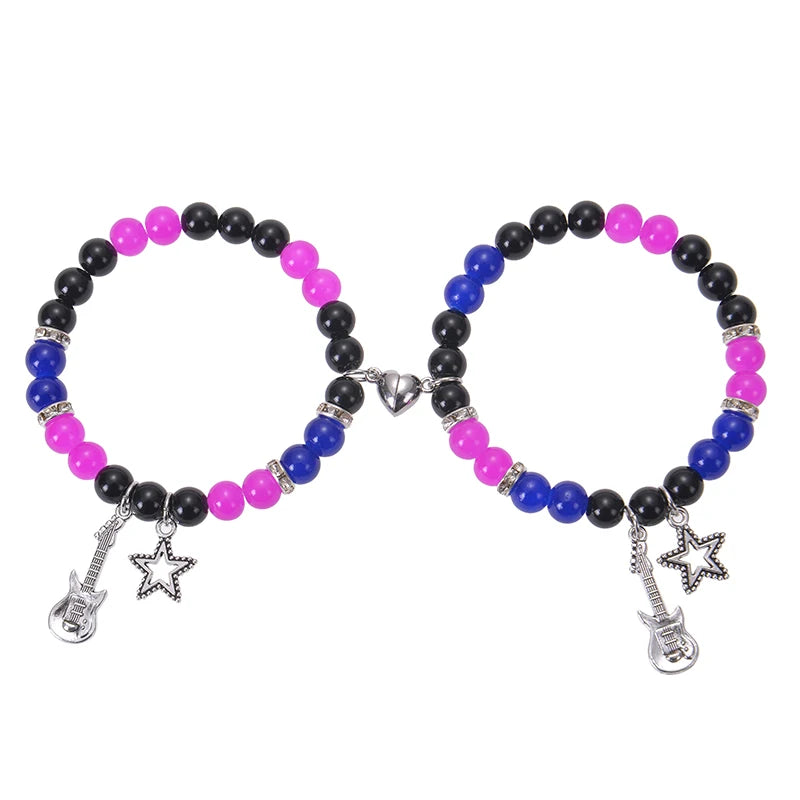 Matching Spider Charm Bracelets with Magnetic Hearts 💖🕷️